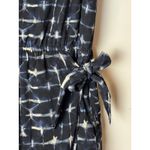 Evereve Romper Women Large Navy Blue White Grid Print Avaline Skort Wrap Skirt Photo 6