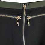 Gracia NWT Black Textured Knit Stretchy Elastic Waist Zipper Detail Midi Skirt M Photo 2