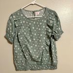Olive Green Ruffled Top, Youth XL/Womens PXS Photo 1