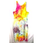 VTG Walt Disney World Midi Dress Medium Handmade Tie Dye Sleeveless Cotton 976‎ Yellow Photo 2
