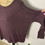 American Eagle  Womens size M Purple Long Sleeve Knit Open Back Top Round Neck Photo 84