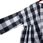 Veritecoeur Black White Gingham Cotton Dress One Size Size undefined Photo 4