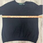 Ralph Lauren LAUREN  Black 100% Cashmere V Neck Sweater Size 2X Photo 3