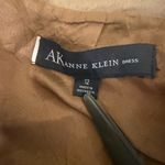 Anne Klein Brown Polka Dot Sleeveless Wrap Midi Dress Size 12 Belted Photo 2