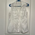 Eden & Olivia Women's Anthropologie Eden Olivia Sleeveless White Lagenlook Blouse Small #2658 Photo 1