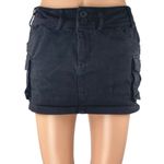Edikted Women's Black Pockets Zip Mini Pencil Bodycon Denim Jeans Cargo Skirt S Photo 0