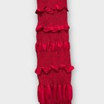 ORIRE Nama Smocked Ruffle Strapless Maxi Dress Size US/2 Pink Photo 0