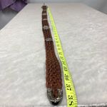 Fossil Vintage  Genuine Leather braided Belt Silver Medallion Concho Western med. Photo 7