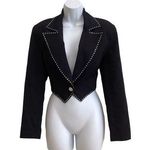 Vintage Sia Bellini Bolero Jacket Black Size 6 Photo 0