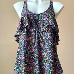 Rebecca Taylor  | Silk Floral Print Tiered Ruffle Tank Top Sz S Photo 0