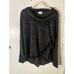 Cloth & Portrait Black Knit Cowl Neck Sweater S NEW Lace Hem Winter Witchycore Photo 4