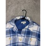 Outerknown NWT Women's  Coat Medium Cloud Weave Button Blanket Shirt Blue Shacket Photo 13