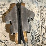 Birkenstock  Arizona Leather Sandals In Grey Charcoal Photo 6