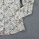 Orvis Feather Print Button Down Shirt Women's 8 Cotton Wrinkle Resistant Photo 1
