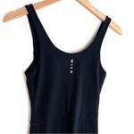 Wilo the Label Black Ribbed Flare Leg Jumpsuit Athleisure Yoga Walk Activewear Photo 5