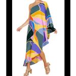 Tyche  Multicolored Printed Asymmetric One Shoulder Made In USA Size Small Photo 1