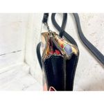 Patricia Nash  Floral Print Leather Satchel Purse Crossbody Bag Winter Bloom Blue Photo 7