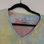 Bobbie Brooks Pink Yellow Blue Relaxed Short Sleeve Tie Dye Tee Shirt Stretch Size L Photo 1