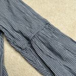 Abercrombie: Striped Balloon Sleeve Floral Embroidered Long Sleeve Blouse Blue Size M Photo 6