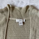 J. Jill Linen Blend Knit Lightweight Open Front Beach Cardigan Size L Neutral Size L Photo 3