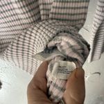 Gap ‎ Sweater Y2k Large Pink Gray Striped Stretch Crewneck Long Sleeve Pullover Photo 4