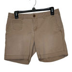 Old Navy  Women Shorts Low-Rise Flat Front Stretch 8"‎ in Chino Pocket Tan Size 6 Photo 0