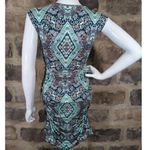 Kut From The Kloth Kut From The Kloth Dress Woman's 4 Dorsey Ruched Knit V-Neck Green Bodycon Knee Photo 4