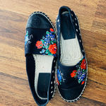 Tory Burch  Black Floral Espadrilles Photo 1