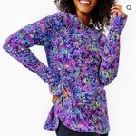 Lilly Pulitzer Luxletic Blythe Pullover Purple Berry Colony Conga Photo 0