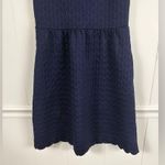Maeve  Anthropologie Navy Blue Fit Flare Scalloped Lace Dress Size Small Formal Photo 1