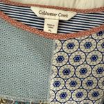 Coldwater Creek 🎄 Multicolor Patchwork 3/4 Sleeve Top Photo 1