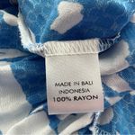 Walker & Wade Ibiza Dress Cornflower Blue Ruffle elastic waist Beads lightweight Size L Photo 6