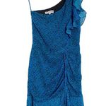 Karina Grimaldi  Revolve Tana Blue Ruffle Mini Dress One Shoulder Photo 1