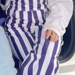 Game Day Overalls Bibs white purple Photo 0