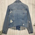 BLANK NYC  Distressed Raw Hem Denim Jean Jacket size S Small Photo 3