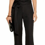 Haute Hippie Black Wrap Silk Wide Leg Halter Jumpsuit Size XS Photo 0