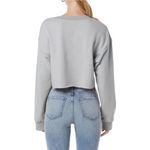 Favorite Daughter The Jen Cropped Sweatshirt Small in Gray Photo 3