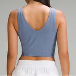 Lululemon  Ribbed Softstreme Cropped Tank Top Oasis Blue Photo 1