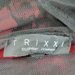 Trixxi VTG Skater Dress Womens M Burned Out Velvet Roses Fit & Flare y2k Party Photo 1