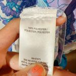 Maison Tara shoulders open/stretch round neck blue white purple floral dress NWT Size 8 Photo 7