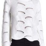 525 America NWOT Revolve  High Neck Scalloped Knit Sweater Size M Photo 0