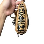 Rebecca Minkoff MAC Woven Leather Crossbody Tan Black Chain Strap Shoulder Bag Photo 11