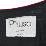 Pitusa New Mykonos Tassel Dress Black Pink Trim Pima Cotton Modal Size Standard Size M Photo 12