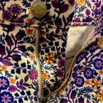 Talbots Fall Dark Purple Floral Stretch Denim Skirt, Size 4 Photo 6