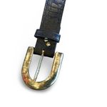 Faux Croc Leather Belt Black Photo 1