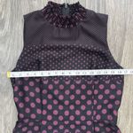 Who What Wear Black Purple Polka Dot Sleeveless Dress Size Small Fit & Flare Photo 1