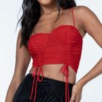 Princess Polly Shine Bright Crop Top Red Photo 0