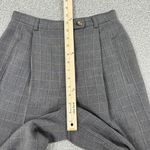 Geoffrey Beene Geoffrey‎ Beene Windowpane High Waist Cuff Hem Straight Leg Trouser Pants Grey 8 Photo 13