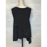 DKNY Jeans black & white striped geometric tank top Size Medium Photo 2