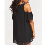 Show Me Your Mumu Birdie Ruffle Black Cold Shoulder Chiffon Dress Photo 2